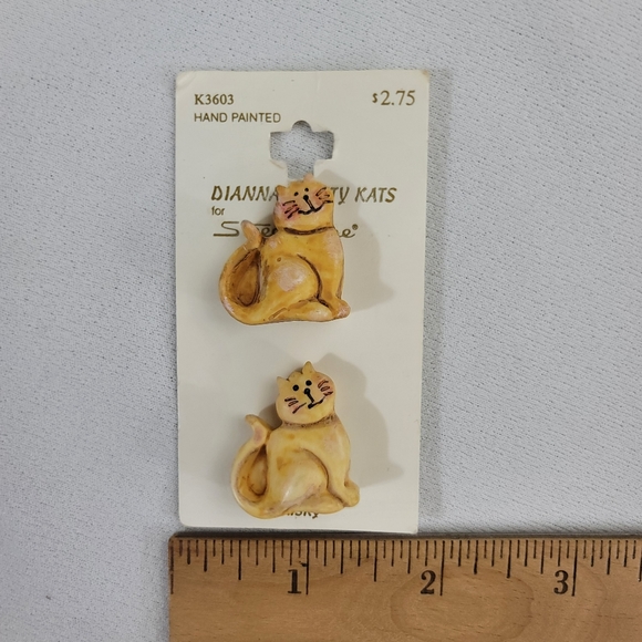 Lot Of Vintage Buttons - Cats Watermelons Baskets - Picture 11 of 14